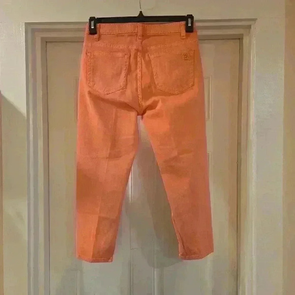 Michael Kors Izzy Cropped Ankle Skinny Stretch Womens Jean Pink Size 4 - Picture 8 of 11